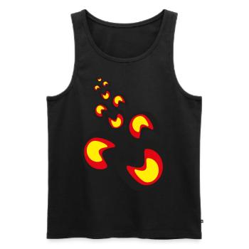 Deutschlandfarben sehr wild und fröhlich. - Männer Premium Bio Tank Top - Schwarz - Vorne - Michal (187cm)