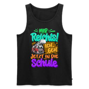 Einschulung Feuerwehr - Männer Premium Bio Tank Top - Schwarz - Vorne - AI Model Male 178 light (178cm)