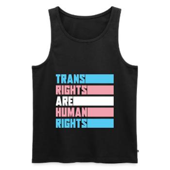 Trans Égalité des droits LGBT Transgenres - Débardeur bio Premium Homme - noir - Devant - Michal (187cm)