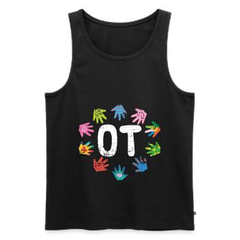 Ergo Practice Gift Therapists Occupational Therapy - Men's Premium Organic Tank Top - black - Front - AI Model Male 178 light (178cm)