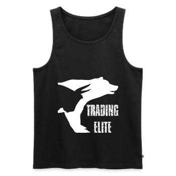 TRADING ELITE - Men's Premium Organic Tank Top - black - Front - Michal (187cm)