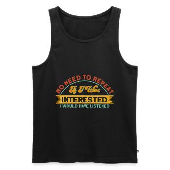 Black Humor Sarcasm Irony Gift - Men's Premium Organic Tank Top - black - Front - AI Model Male 178 light (178cm)