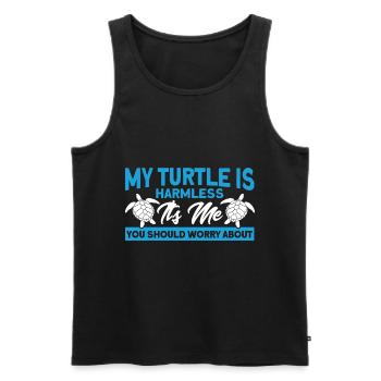 Sea turtles Turtle keeping Sea shell - Men's Premium Organic Tank Top - black - Front - Michal (187cm)