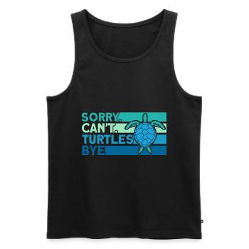 Turtle Sea turtles Turtles Liebha - Men's Premium Organic Tank Top - black - Front - AI Model Male 178 light (178cm)