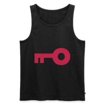 Key - Men's Premium Organic Tank Top - black - Front - AI Model Male 178 light (178cm)