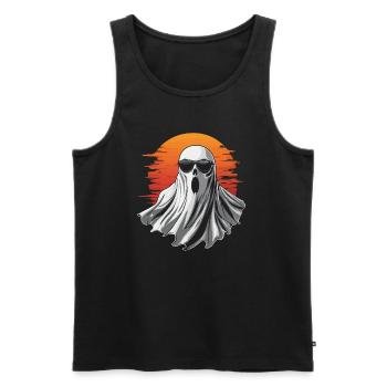 Geist - Männer Premium Bio Tank Top - Schwarz - Vorne - Michal (187cm)