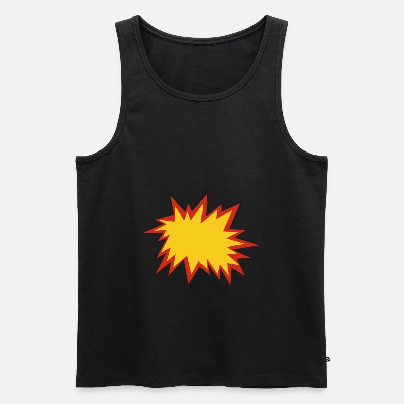 Comic Explosion - Männer Premium Bio Tank Top - Schwarz