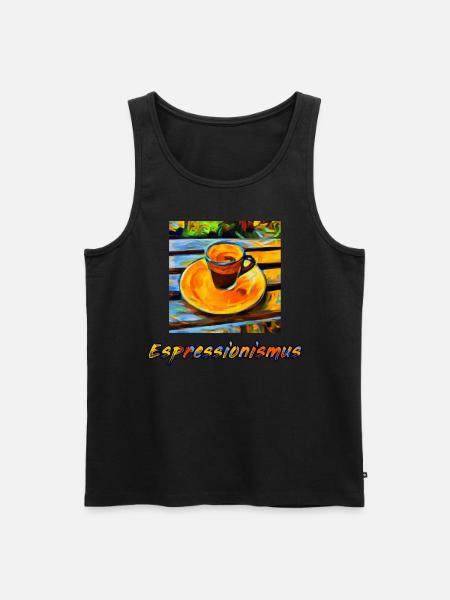 Expressionismus Espresso ergibt Espressionismus - Männer Premium Bio Tank Top - Schwarz