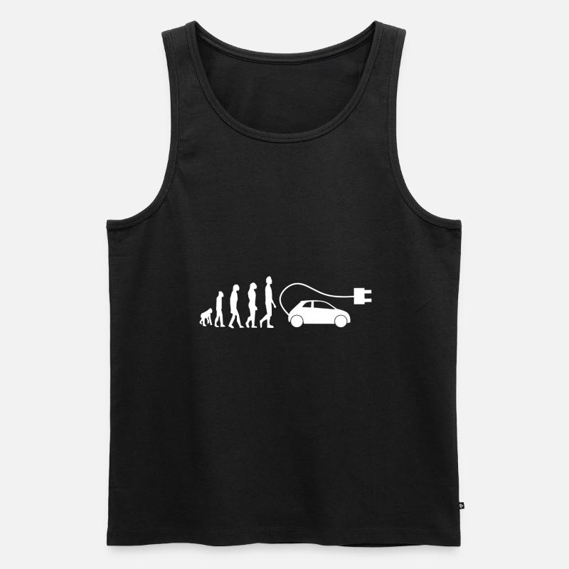 E-Auto Elektroauto Evolution - Männer Premium Bio Tank Top - Schwarz