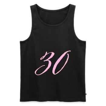 30e anniversaire 30 ans - Débardeur bio Premium Homme - noir - Devant - Michal (187cm)