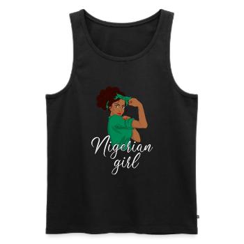 Nigerian girl, nigeria - Männer Premium Bio Tank Top - Schwarz - Vorne - Michal (187cm)