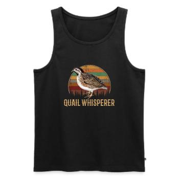 quail whisperer, quail - Männer Premium Bio Tank Top - Schwarz - Vorne - Michal (187cm)