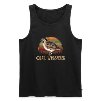 quail whisperer, quail - Männer Premium Bio Tank Top - Schwarz - Vorne - Michal (187cm)