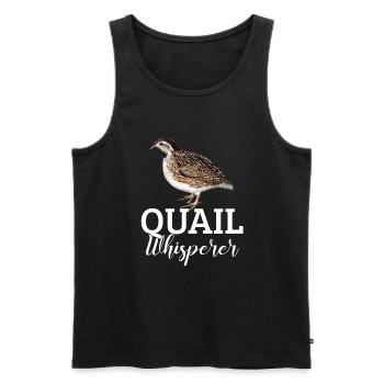 quail whisperer, quail - Männer Premium Bio Tank Top - Schwarz - Vorne - Michal (187cm)