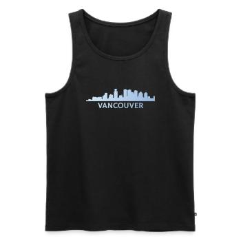 Vancouver skyline, Canada vancouver - Männer Premium Bio Tank Top - Schwarz - Vorne - Michal (187cm)