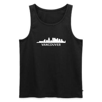 Vancouver skyline, flag vancouver - Männer Premium Bio Tank Top - Schwarz - Vorne - Michal (187cm)