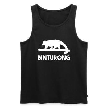 vintage Binturong - Männer Premium Bio Tank Top - Schwarz - Vorne - Michal (187cm)