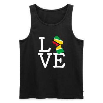 guyana love, guyana - Männer Premium Bio Tank Top - Schwarz - Vorne - Michal (187cm)