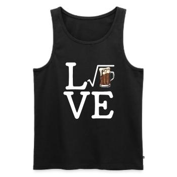 I love root beer, root beer - Männer Premium Bio Tank Top - Schwarz - Vorne - AI Model Male 178 light (178cm)