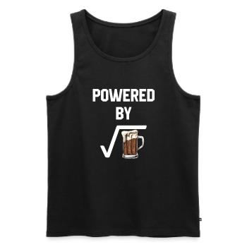 Powered by root beer, root beer - Männer Premium Bio Tank Top - Schwarz - Vorne - AI Model Male 178 light (178cm)