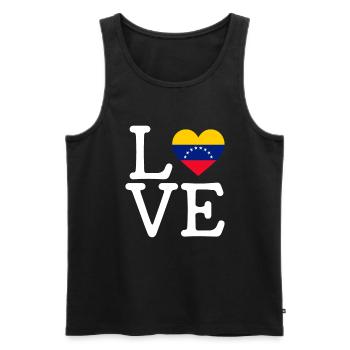 i love Venezuela, venezolanos venezuela - Männer Premium Bio Tank Top - Schwarz - Vorne - Michal (187cm)
