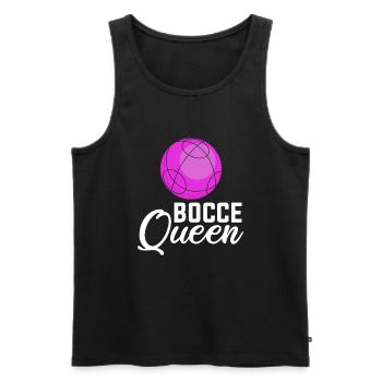 Bocce queen, bocce ball - Männer Premium Bio Tank Top - Schwarz - Vorne - AI Model Male 178 light (178cm)