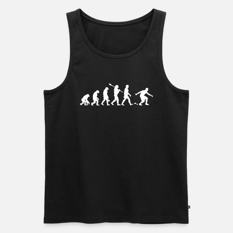 Bocce ball evolution, bocce ball - Männer Premium Bio Tank Top - Schwarz