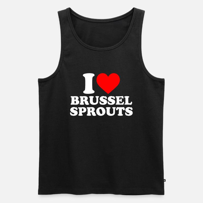 i love brussel sprouts - Männer Premium Bio Tank Top - Schwarz