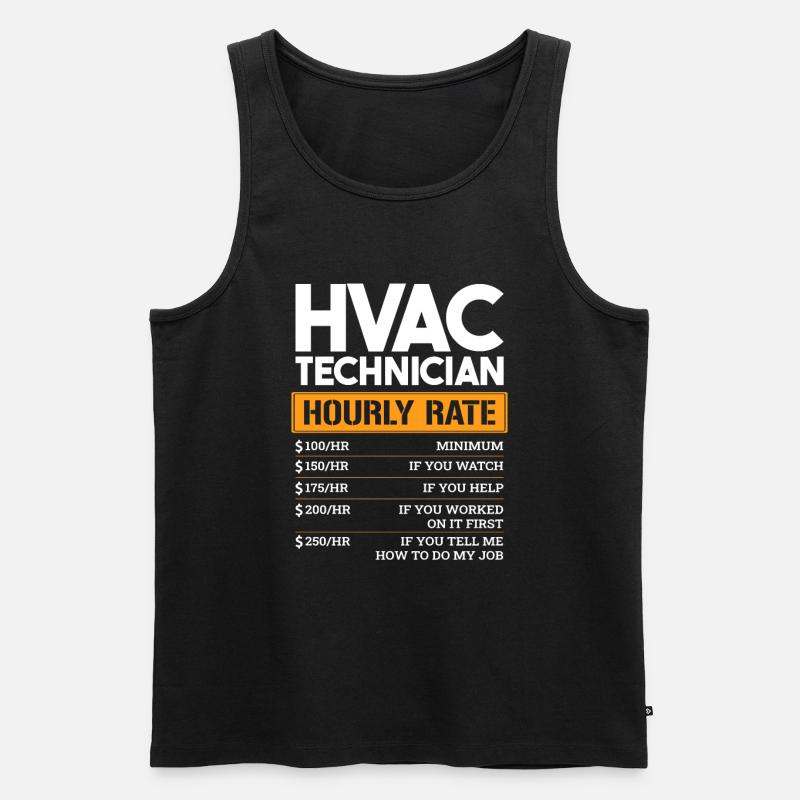 HVAC Technician Hourly Rate - Männer Premium Bio Tank Top - Schwarz