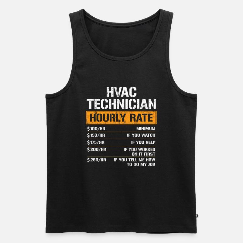 HVAC Technician Hourly Rate - Männer Premium Bio Tank Top - Schwarz