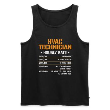 HVAC Technician Hourly Rate - Männer Premium Bio Tank Top - Schwarz - Vorne - Michal (187cm)