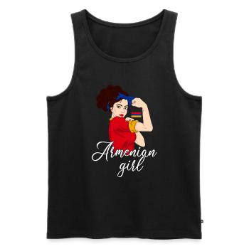 Armenian girl, armenia - Männer Premium Bio Tank Top - Schwarz - Vorne - Michal (187cm)