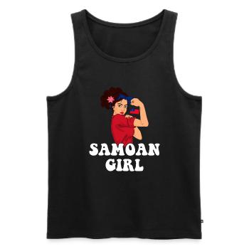 samoan girl, samoa - Männer Premium Bio Tank Top - Schwarz - Vorne - Michal (187cm)