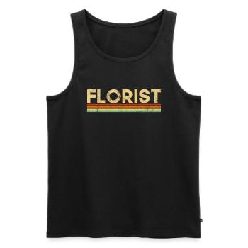 Florist, Flowers Gardener florist - Männer Premium Bio Tank Top - Schwarz - Vorne - Michal (187cm)