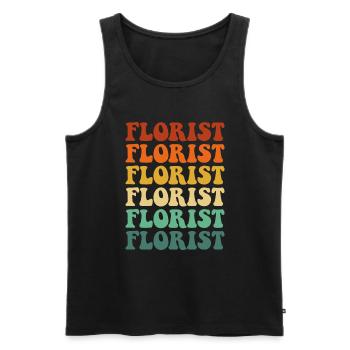 Florist, Flowers Gardener florist - Männer Premium Bio Tank Top - Schwarz - Vorne - Michal (187cm)