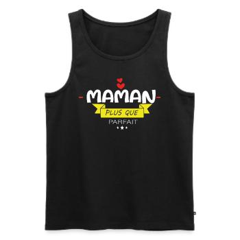 Maman Plus Que Parfaite - Débardeur bio Premium Homme - noir - Devant - AI Model Male 178 light (178cm)