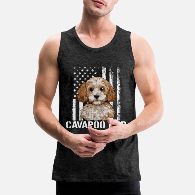 cavapoo dog, cavapoo Männer Premium Bio Tank Top