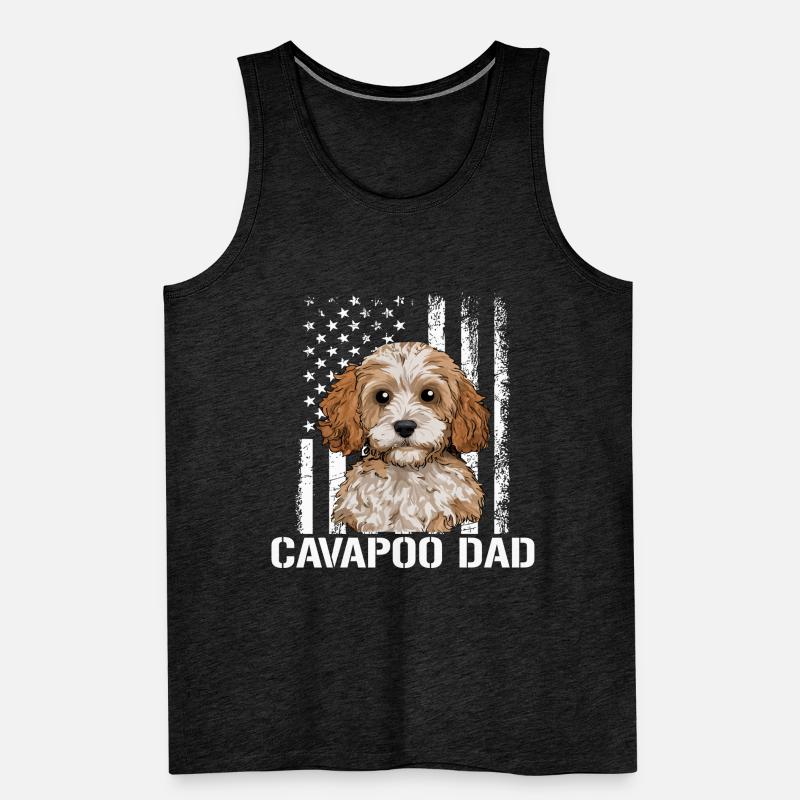 cavapoo dog, cavapoo Männer Premium Bio Tank Top