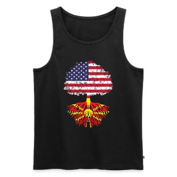 Macedonia american flag, tree macedonia - Männer Premium Bio Tank Top - Schwarz - Vorne - Michal (187cm)