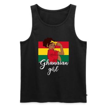 Fille ghanéenne, Ghana - Débardeur bio Premium Homme - noir - Devant - Michal (187cm)