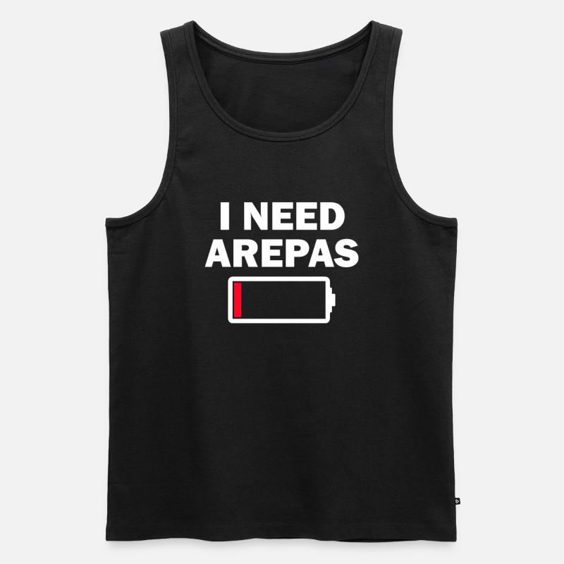 i need arepas - Männer Premium Bio Tank Top - Schwarz