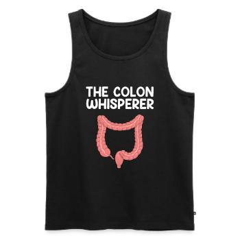 Colon Whisperer, Endoscopie Gastroentérologie - Débardeur bio Premium Homme - noir - Devant - Michal (187cm)