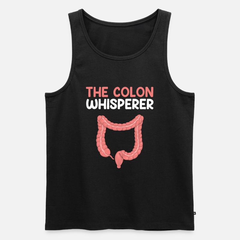 Colon Whisperer, Endoscopy Gastroenterology - Männer Premium Bio Tank Top - Schwarz