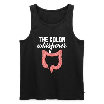 Colon Whisperer, Endoscopie Gastroentérologie - Débardeur bio Premium Homme - noir - Devant - Michal (187cm)