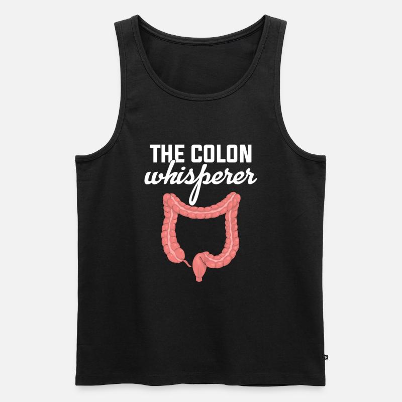 Colon Whisperer, Endoscopy Gastroenterology - Männer Premium Bio Tank Top - Schwarz