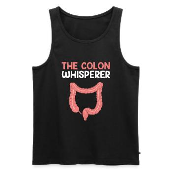 Colon Whisperer, Endoscopie Gastroentérologie - Débardeur bio Premium Homme - noir - Devant - Michal (187cm)