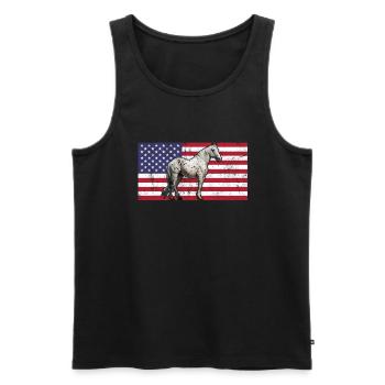appaloosa equestrian horse - Männer Premium Bio Tank Top - Schwarz - Vorne - AI Model Male 178 light (178cm)