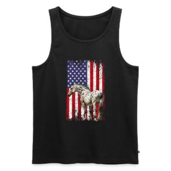 appaloosa equestrian horse - Männer Premium Bio Tank Top - Schwarz - Vorne - AI Model Male 178 light (178cm)