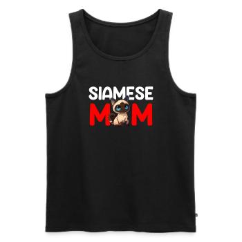 siamese cat - Männer Premium Bio Tank Top - Schwarz - Vorne - AI Model Male 178 light (178cm)