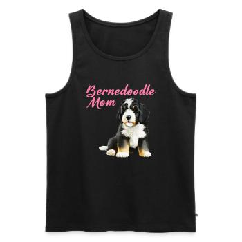 Bernedoodle Mom - Men's Premium Organic Tank Top - black - Front - AI Model Male 178 light (178cm)